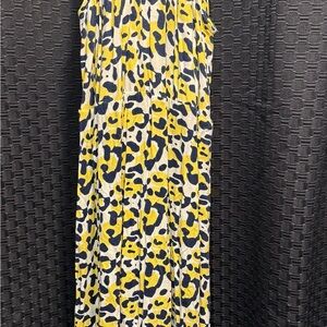 Stylish Yellow and Black Leopard Print Dress